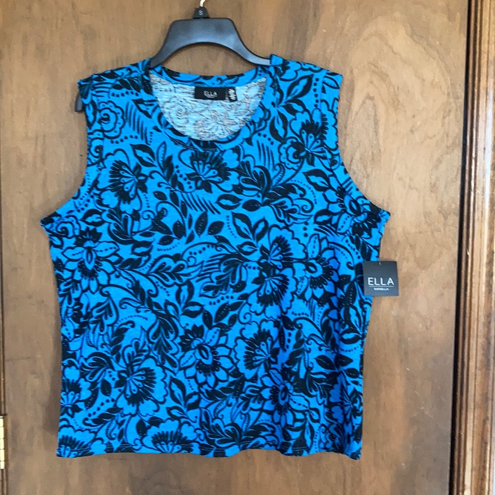 Ella lightweight sleeveless top with floral print size XL - Picture 8 of 17